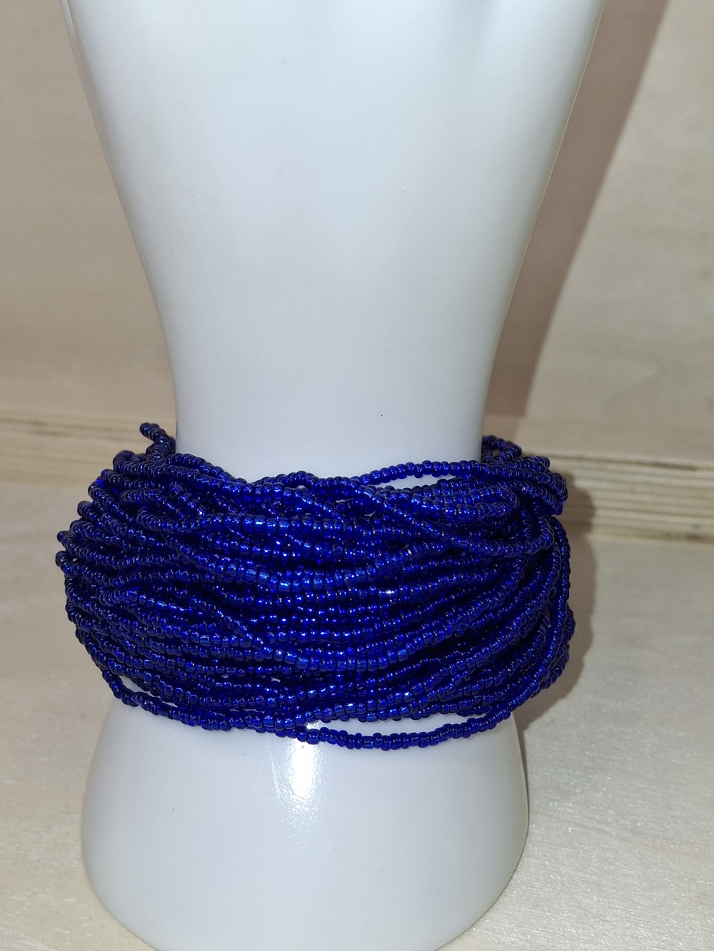 Multi-Strand Royal Blue Seed Bead Bracelet - Women Jewelry